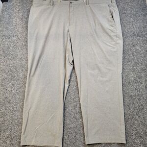 Cutter & Buck Mens 54x32 Gray Performance Golf Pants Stretch Big Tall Flat Front